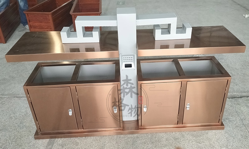 嘉興電鍍四分類垃圾箱